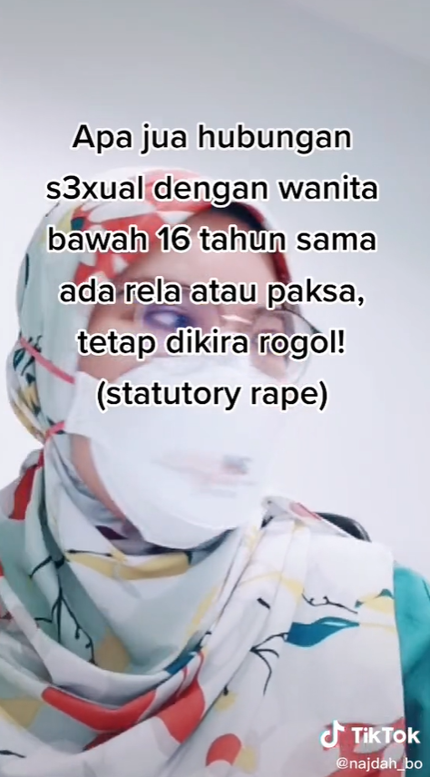 Dr Najdah explaining statutory rape.