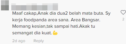 Netizens explain that the food delivery woman seen carrying her own baby lives around Abdullah Hukum.