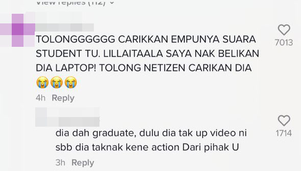 The student who uploaded the video had apparently waited until after he graduated from the course to do so, out of fear that he may face action from the university. Source: TikTok