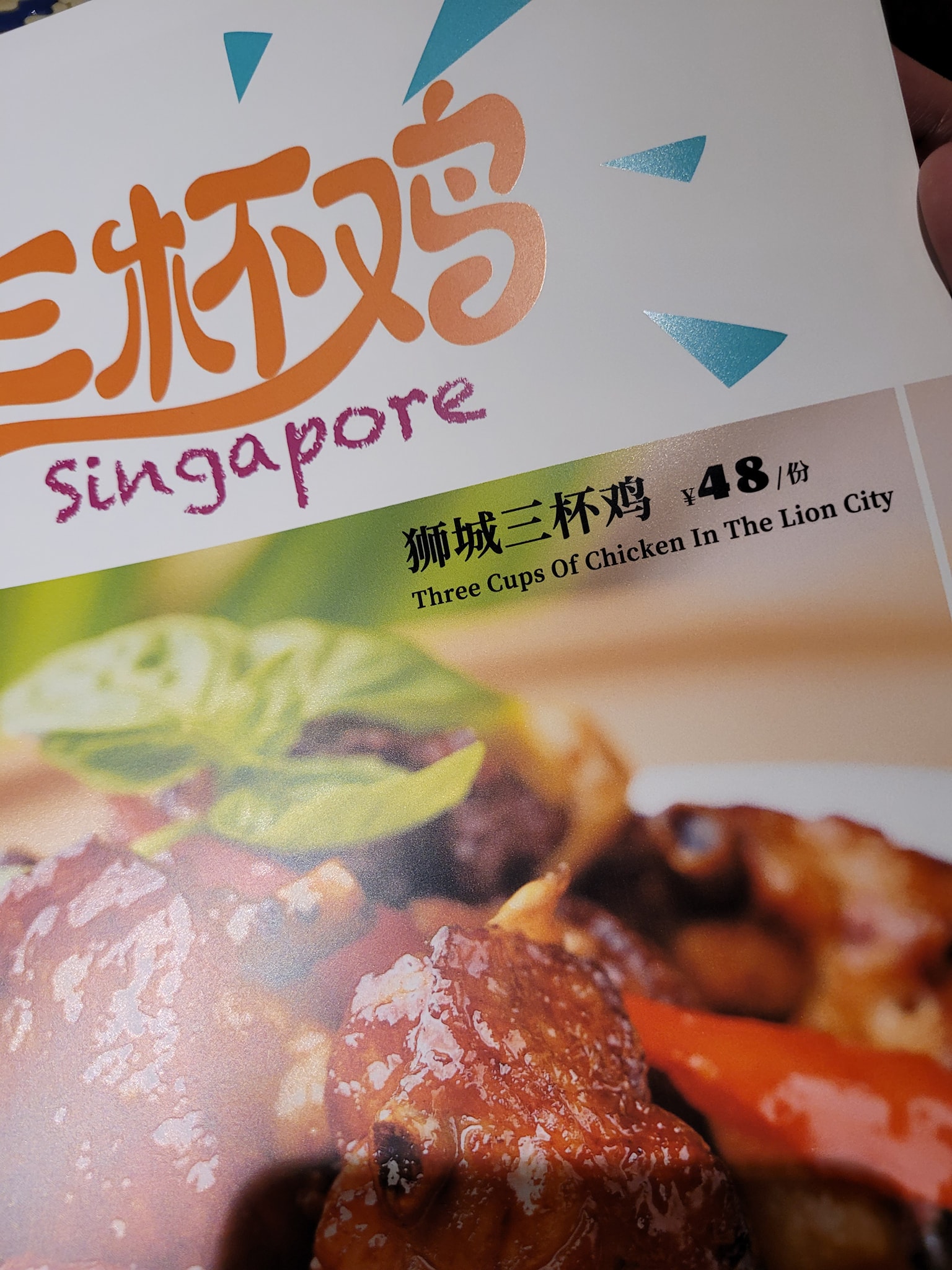 The Singapore-themed restaurant features hilariously bad English translations on their menus. Source: Arthur Pang