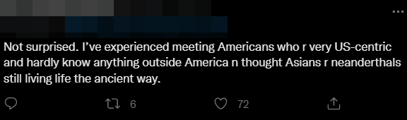 Malaysian netizens say that American citizens were too insulated and didn't know what life was like in other countries. Image credit: Twitter