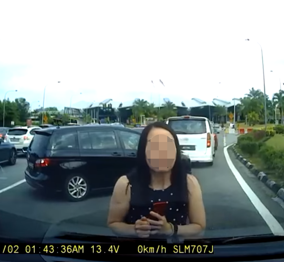 The 'license plate woman' has since shared her side of the story with a local Singaporean paper. Image credit: Mhzq Ziq