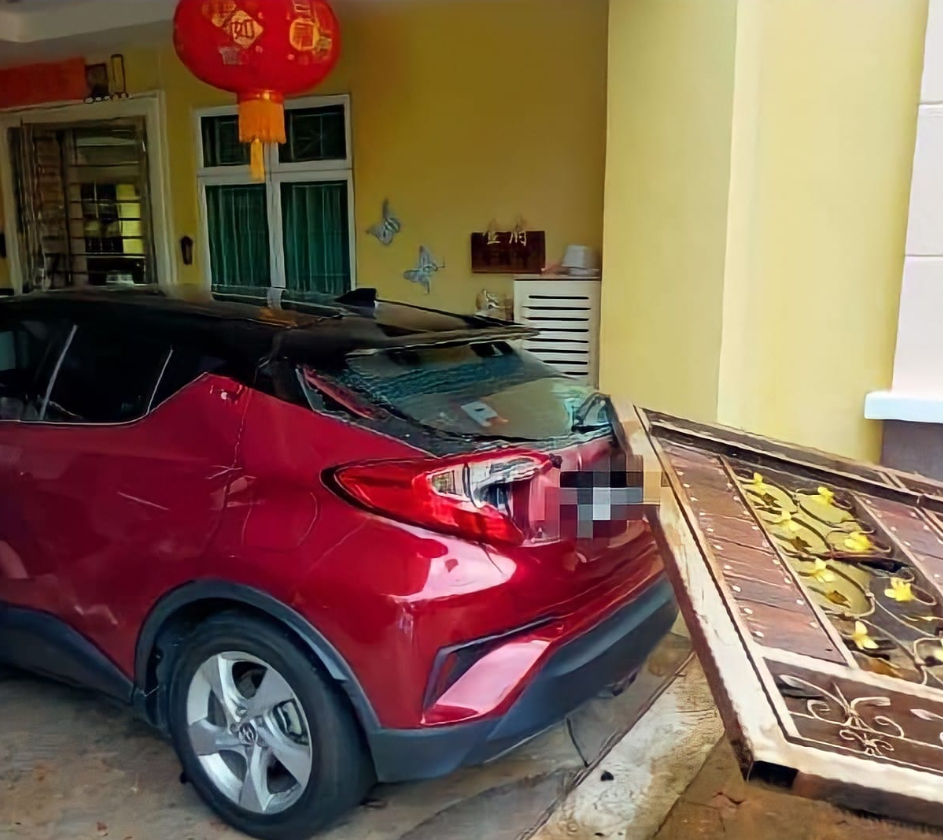 A woman crashed her car into her ex-boyfriend's family home after he broke up with her. Image credit: Inforoadblock