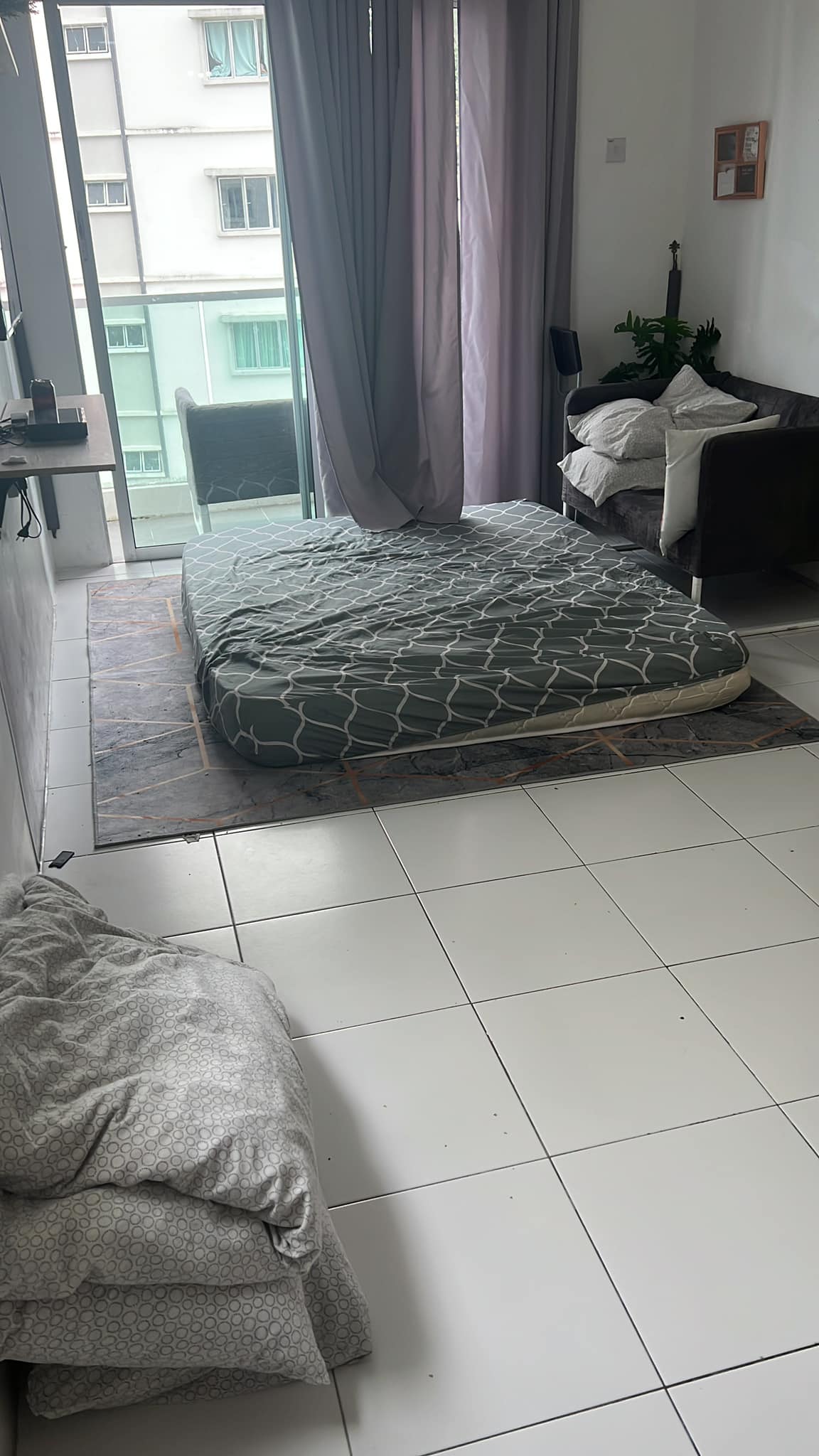 They even moved a mattress out from the bedroom into the living room. Image credit: Nur Izzati Nadia