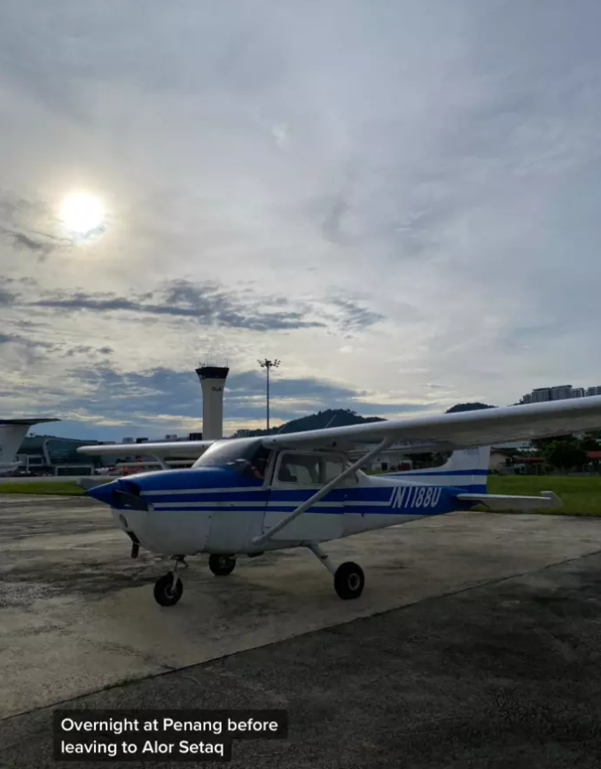 The plane that Vivian piloted from Penang to Kedah. Image credit: vtye4