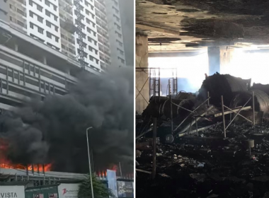 Apartment development in Taman Melati catches fire.