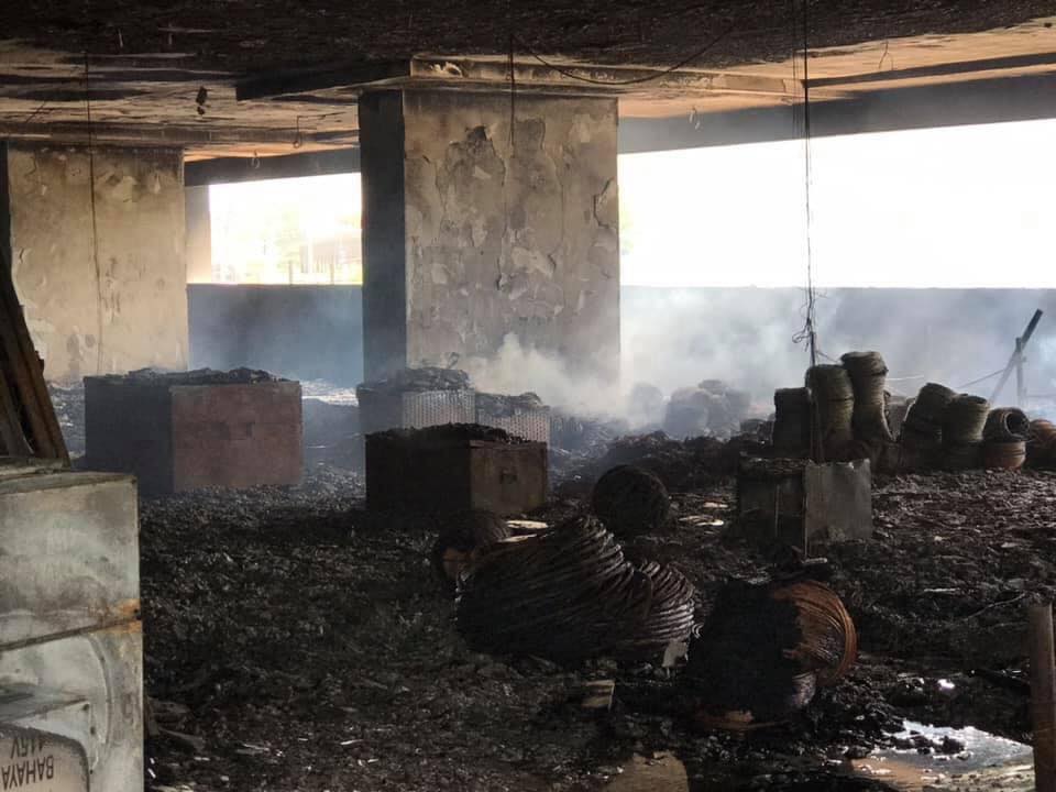 Charred debris left from Taman Melati fire.