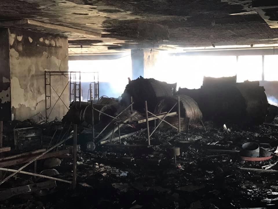Charred debris left from Taman Melati fire.
