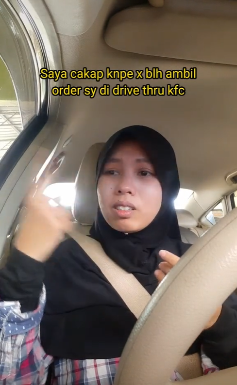 Ain asking why she can't simply order at the drive-thru.