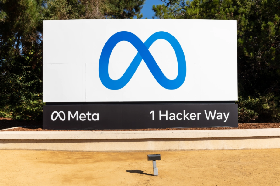 The company's new Meta logo.