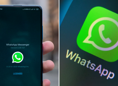 Whatsapp displayed on phone screens.
