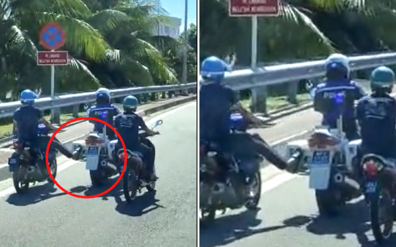 Two motorists help abang polis