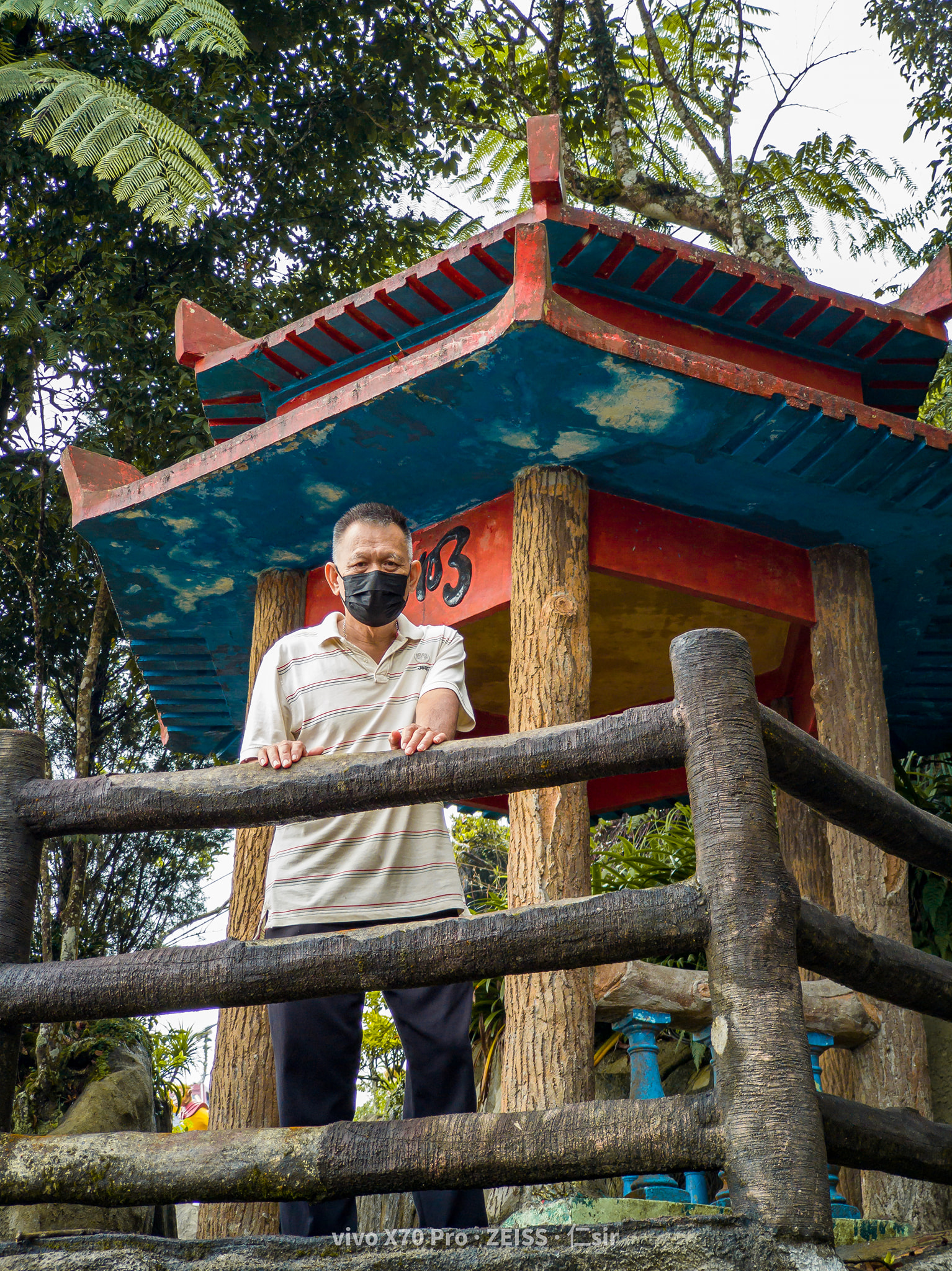 A photo of Mr Lee's father in scenic spots around the Klang Valley.