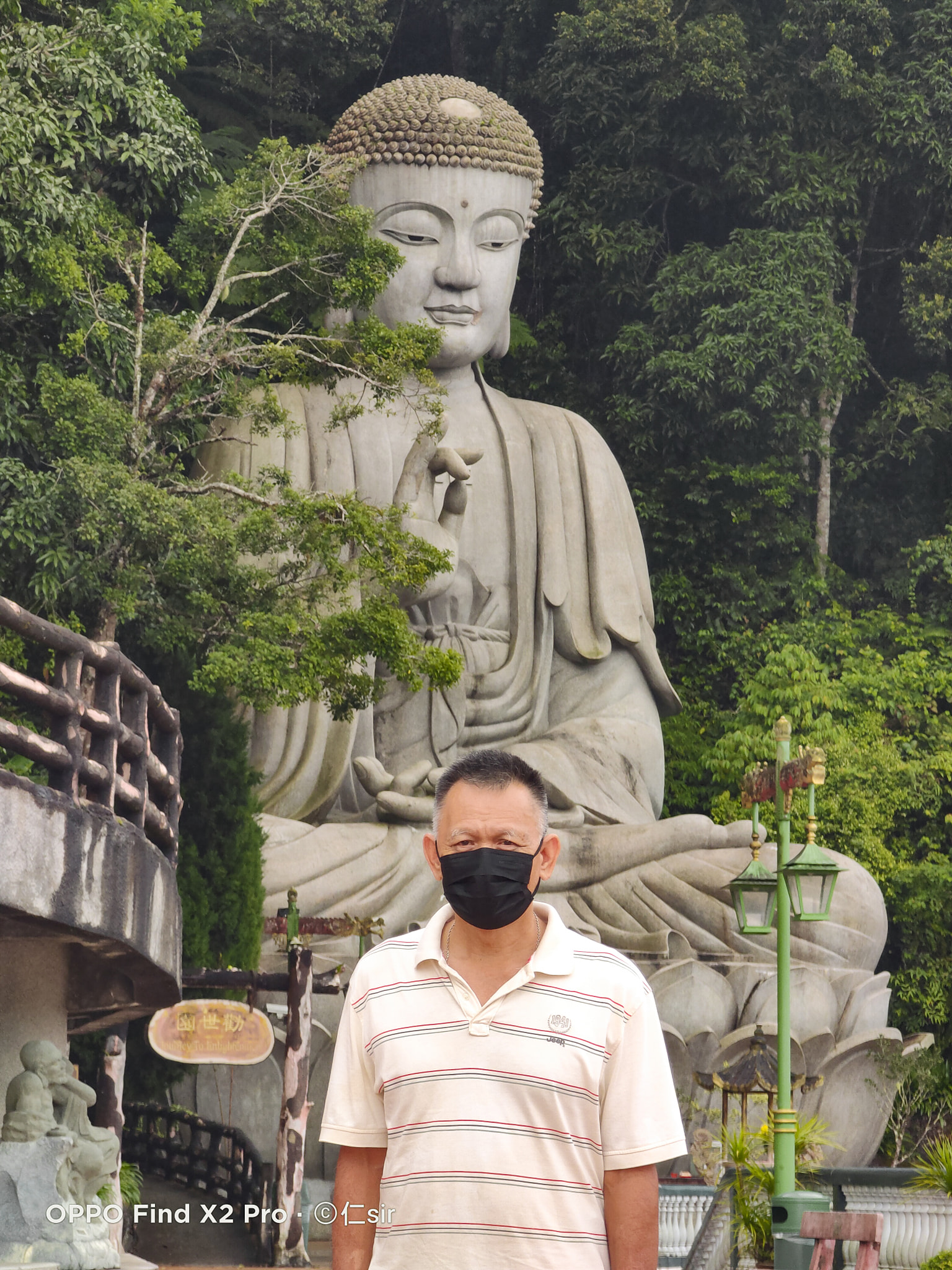 A photo of Mr Lee's father in scenic spots around the Klang Valley.