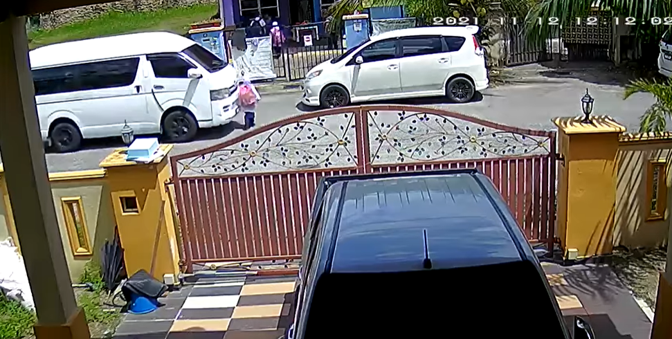 CCTV footage of the accident.