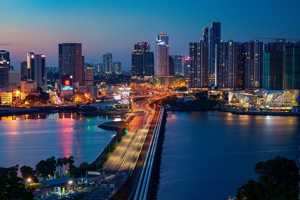 The Malaysia-Singapore Causeway.