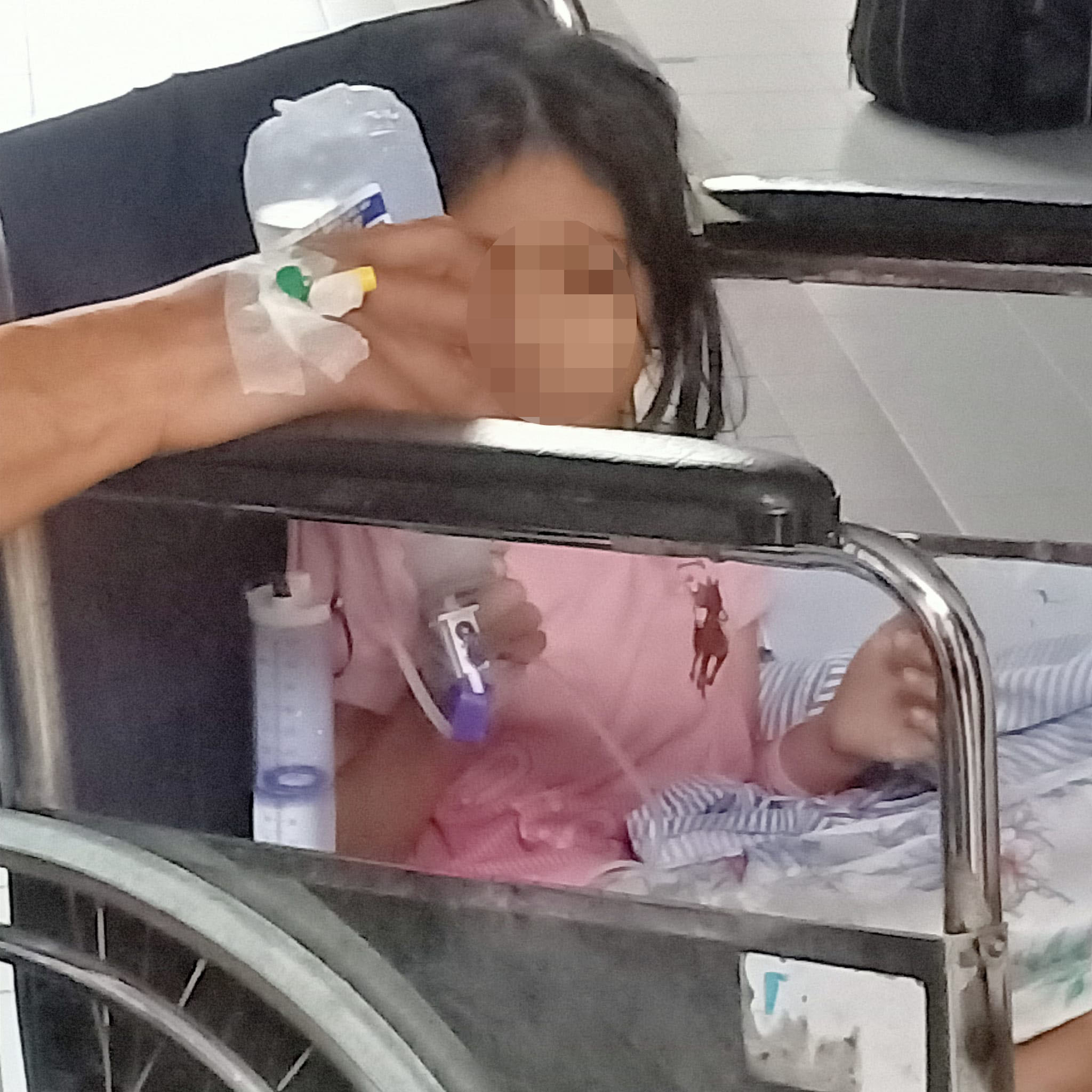 One of Nurul's children warded in hospital.