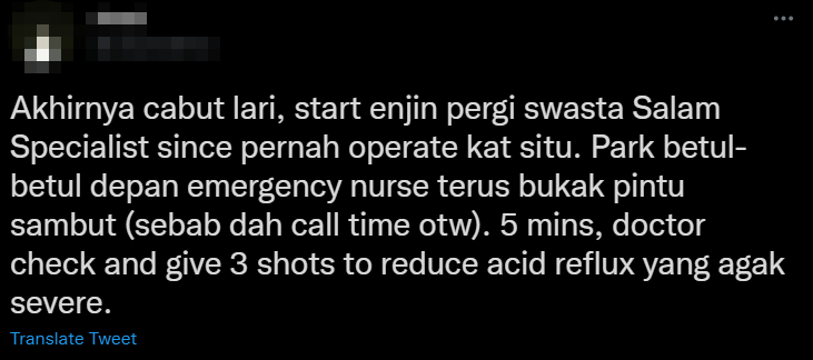 The woman explaining her experience eating x3 Spicy Ayam Goreng, which left her in the hospital.