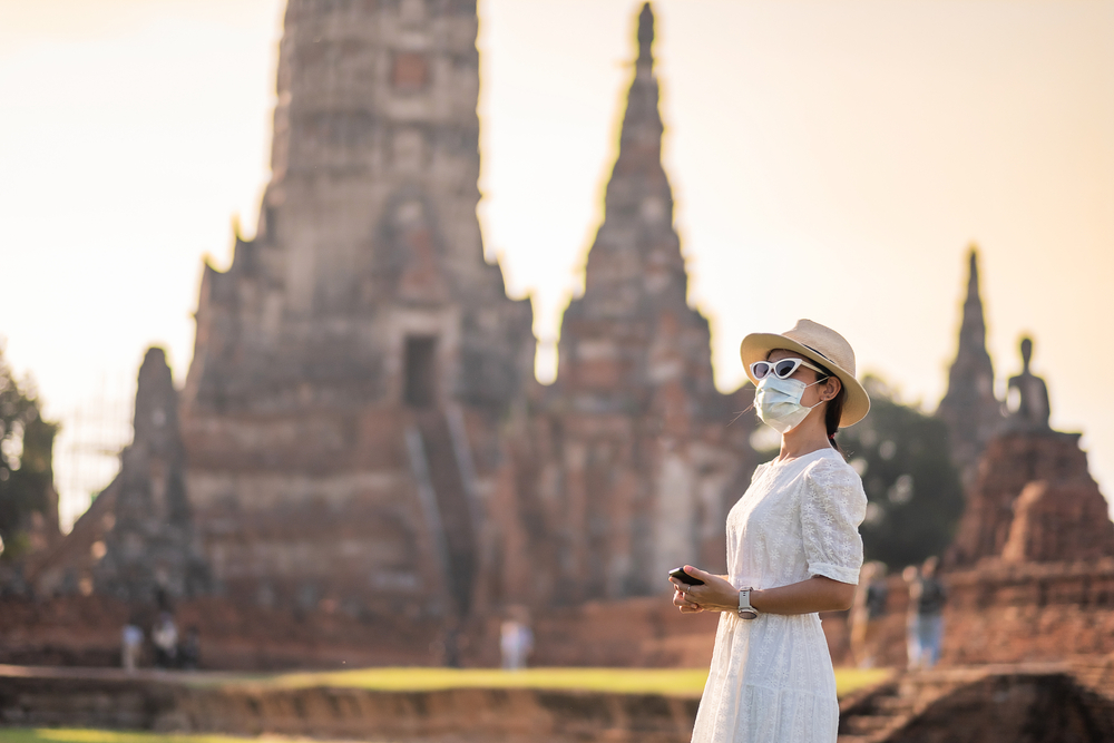 A woman traveling in Thailand.