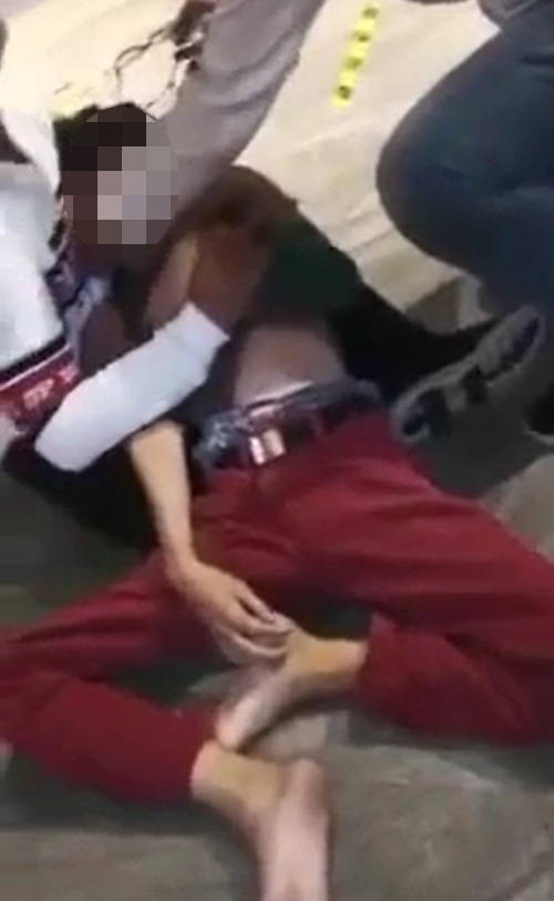 The 16-year-old boy unconscious after the haunted house attraction.