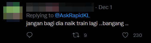 A netizen commenting on the woman who washed her hands on the MRT.