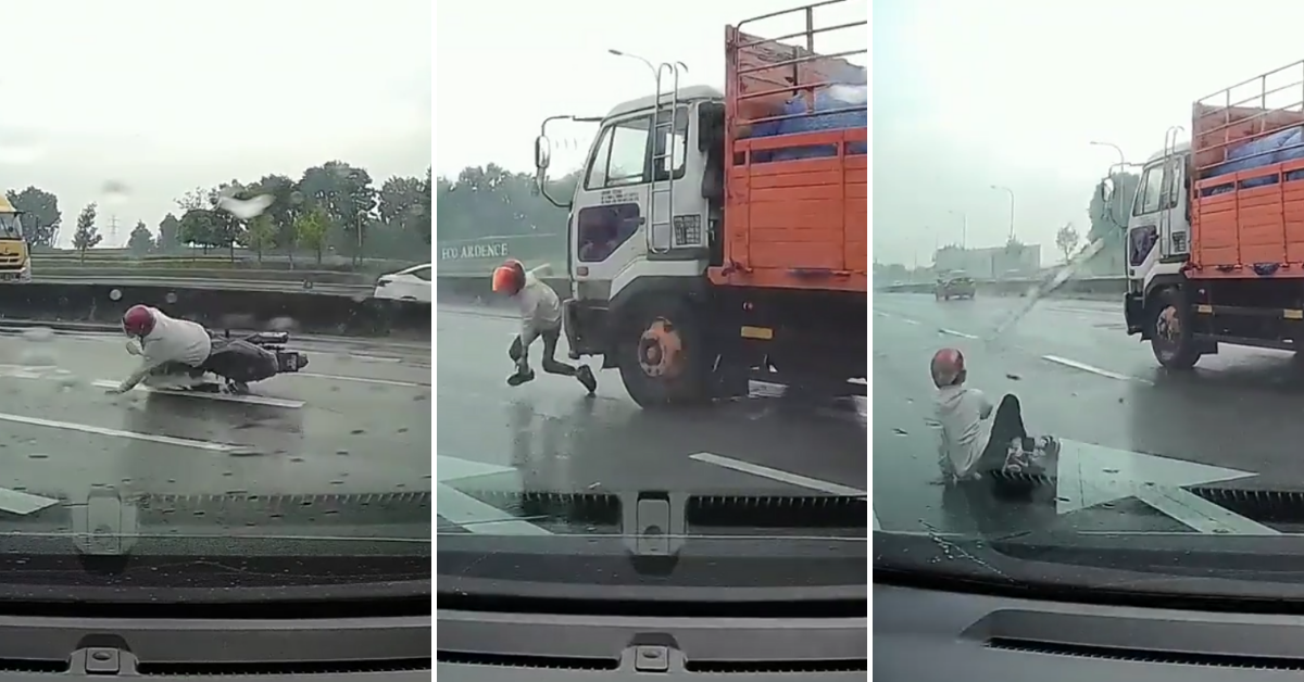 M'sian Motorcyclist With Lightning Reflexes Narrowly Avoids Being ...