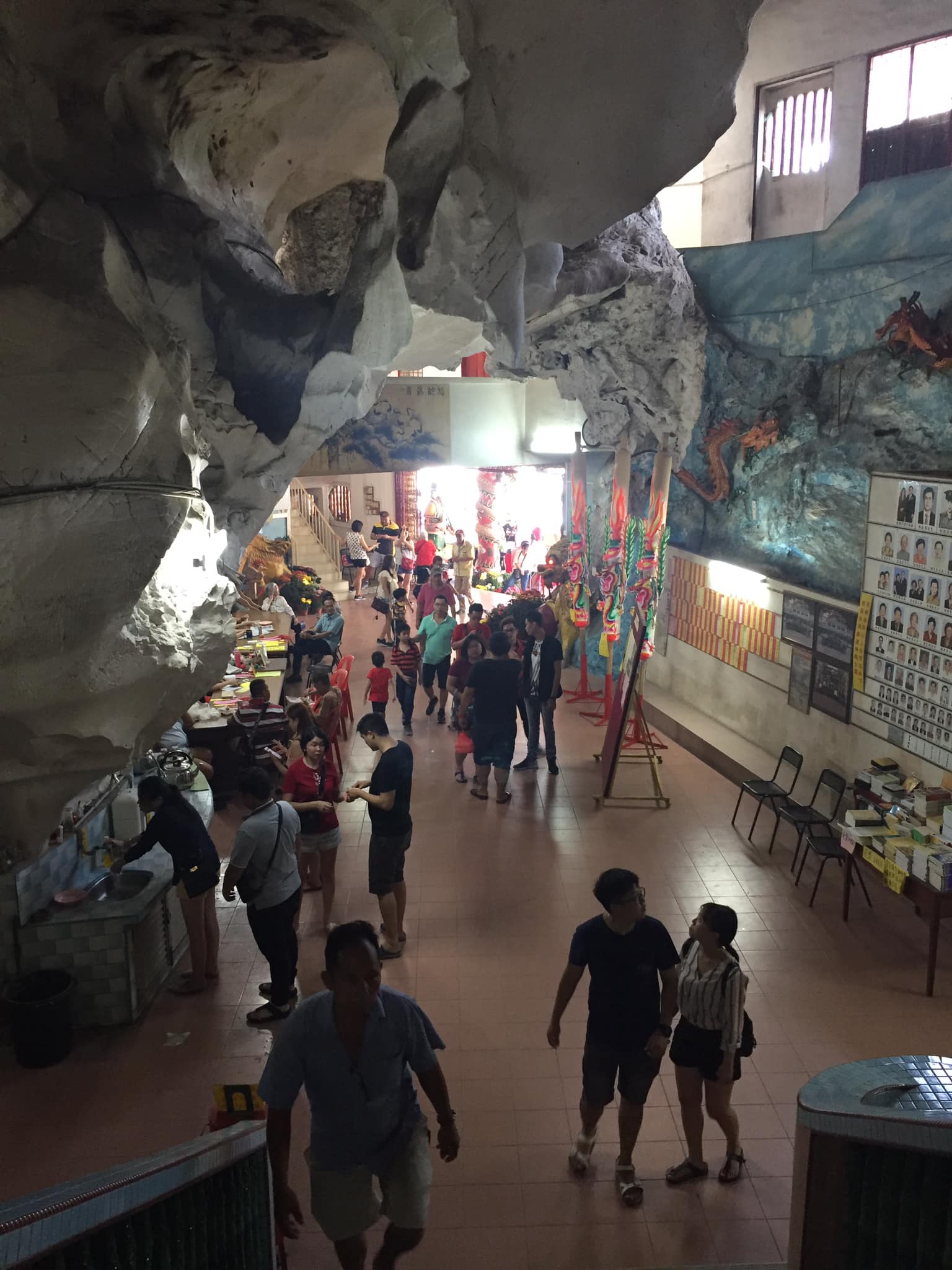 An interior shot of Nam Thean Tong Cave Temple