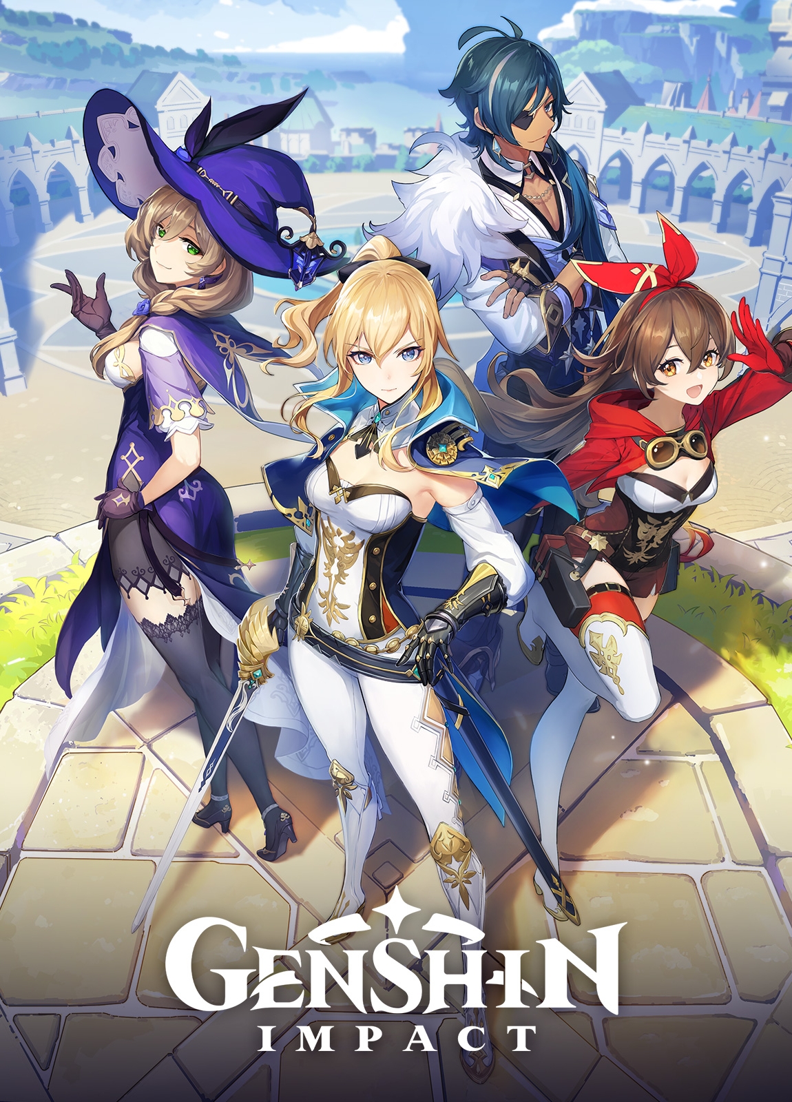 A poster of popular MMORPG Genshin Impact.