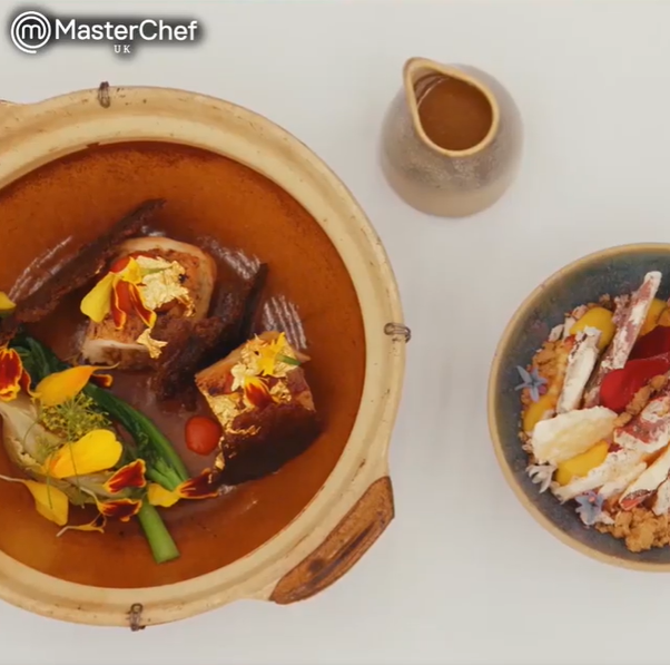 The two dishes served by Ping for the judges included claypot chicken and ais kacang.