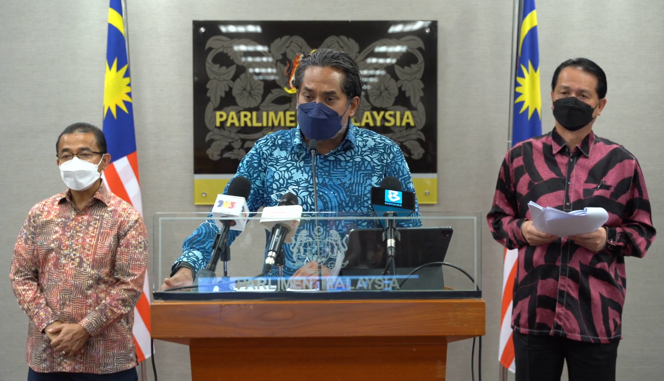 YB Khairy Jamaluddin, Health Minister of Malaysia, announcing the vaccination program for children ages 5 to 11