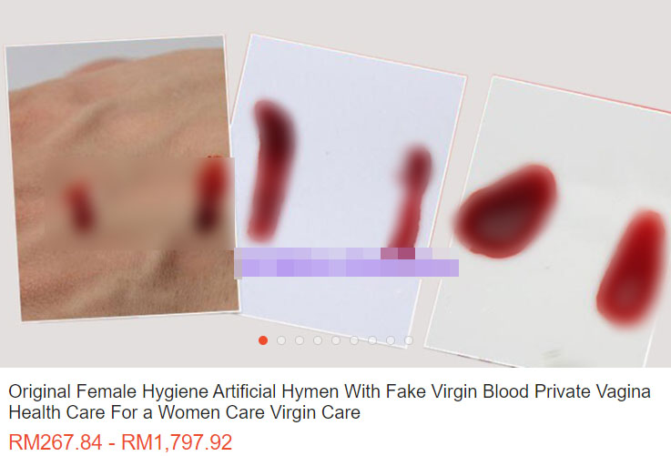 Prices vary for these 'hymen kits' sold online.