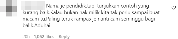 Some netizens were against the punishment, pointing out that teachers had no right to destroy what did not belong to them. 