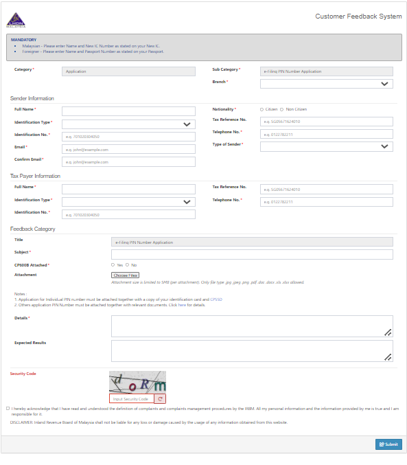 After hitting next, fill out this form completely and attach your complete CP55D form as well as a digital copy of your IC. Source: Wau Post