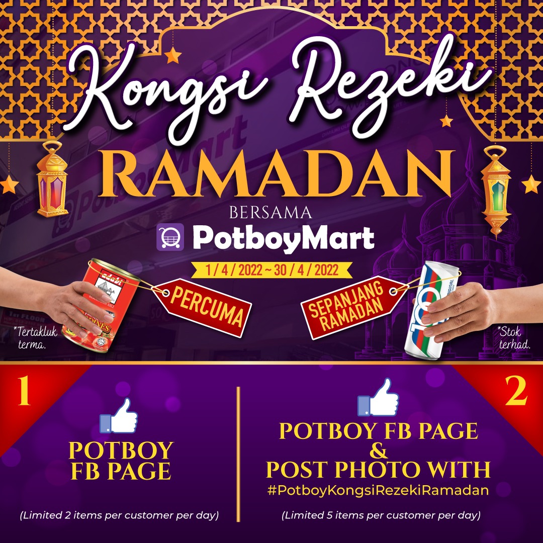 Potboy Mart is kicking off the Ramadan season with two special festive campaigns! Source: Potboy Mart