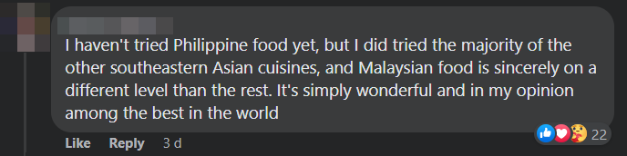 Needless to say, Malaysian netizens were a little more than just peeved at the fact that nasi lemak was ranked so lowly. Source: Facebook