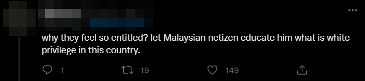 Netizens have called out the man's refusal to wear a mask, despite the ongoing mask mandate in Malaysia. Source: Twitter