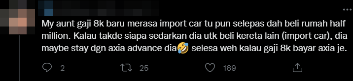 Netizens have advised the couple to spend within their means, pointing out how there was nothing wrong in owning a Myvi. Source: Twitter