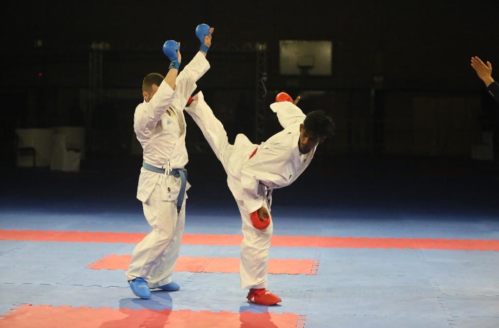 Karate athlete V. Yilamaran has won silver at the Deaflympics. Image credit: Team Malaysia