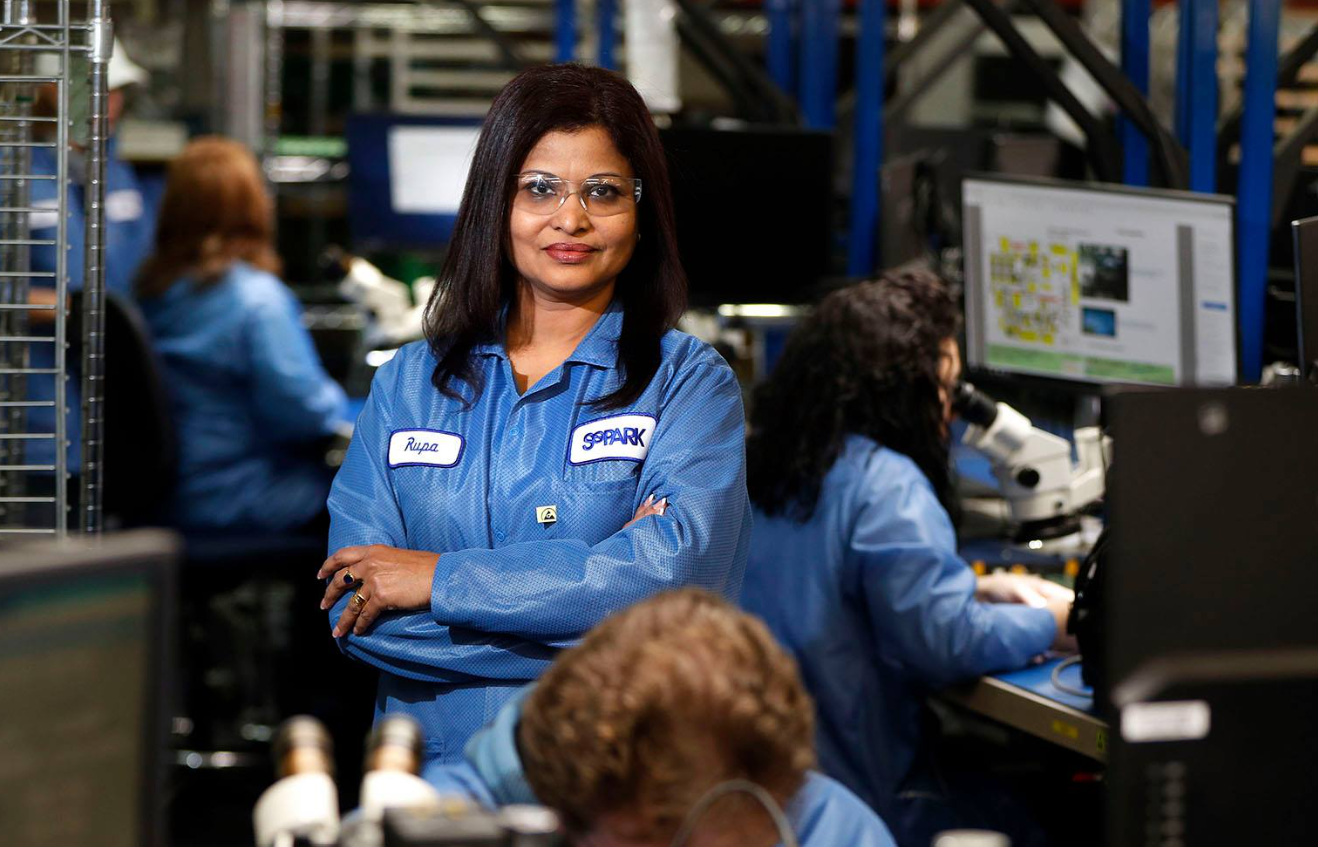 Kampar-born Rupa Shanmugam is now the majority shareholder of SoPark, Western New York's largest electronics manufacturer. Image credit: @richardker
