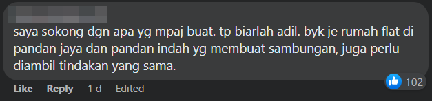 Netizens urge MPAJ to take similar action on other homeowners who have built illegal home extensions. Image credit: Facebook