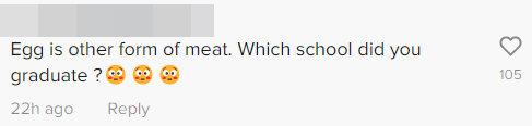 Netizens have panned the Singaporean minister's suggestion to eat eggs if they cannot buy chicken. Image credit: TikTok