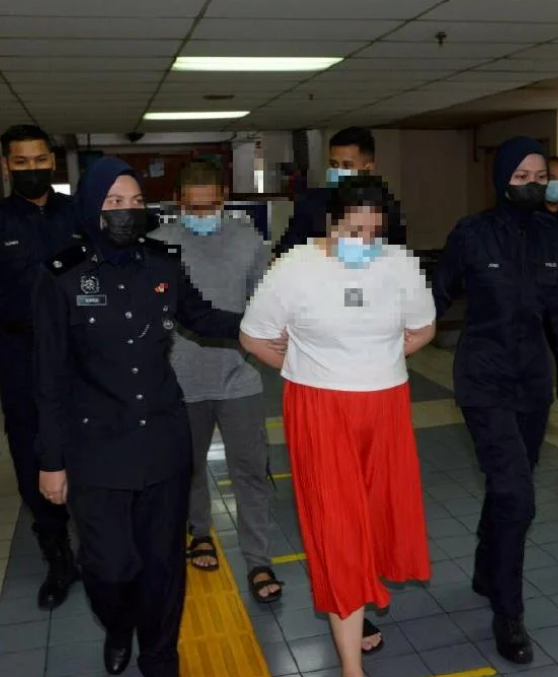 The couple from Ampang have since been remanded by the police over abuse allegations. Image credit: Harian Metro