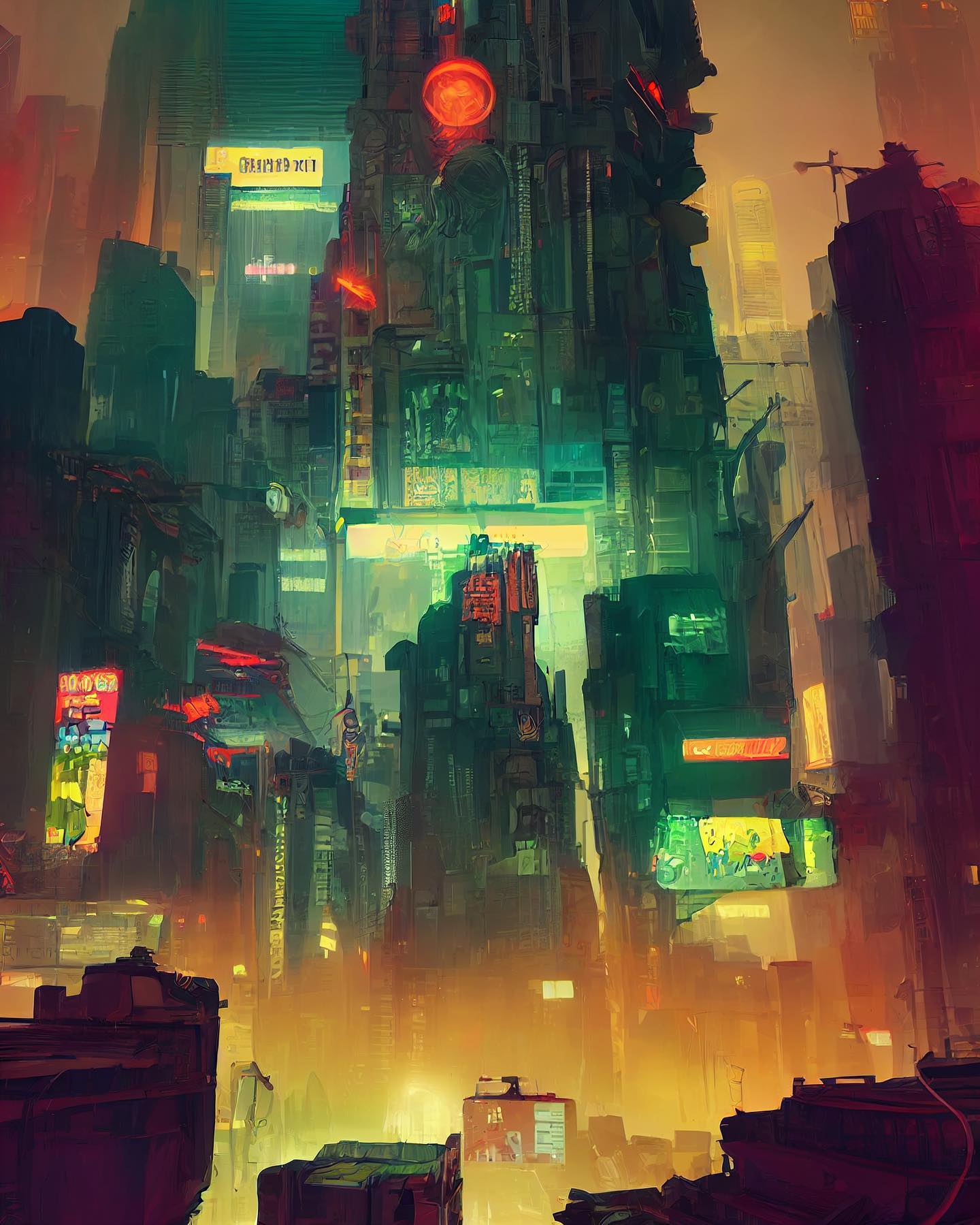 The images are evocative of such titles including Blade Runner and Akira. Image credit: Fadzlishah Johanabas