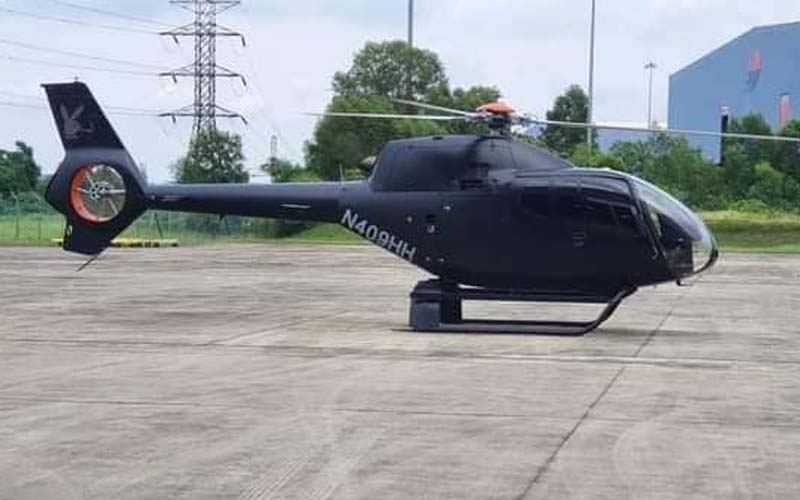 The downed helicopter has been identified as a Eurocopter EC120B model. Image credit: Free Malaysia Today