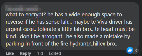 Many have criticised the driver of the luxury car for lashing out when he was parked in-front of a fire hydrant himself. Image credit: Facebook