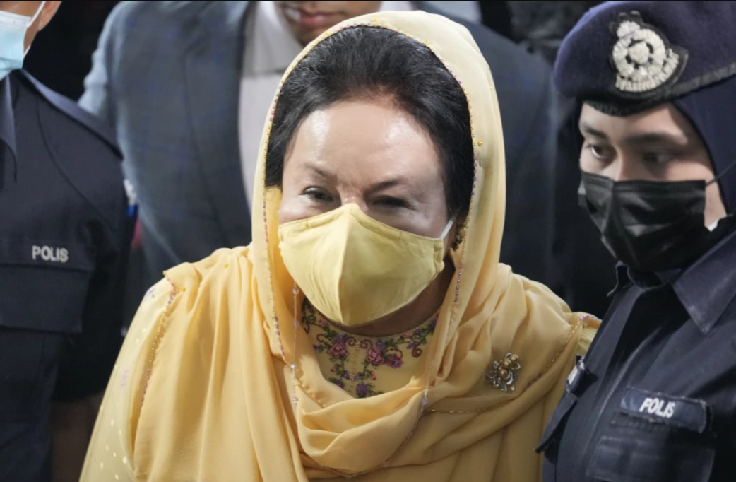 Rosmah was charged and sentenced to 10 years in prison, and will have to fork out a RM970 million fine. Image credit: The San Diego Union-Tribune