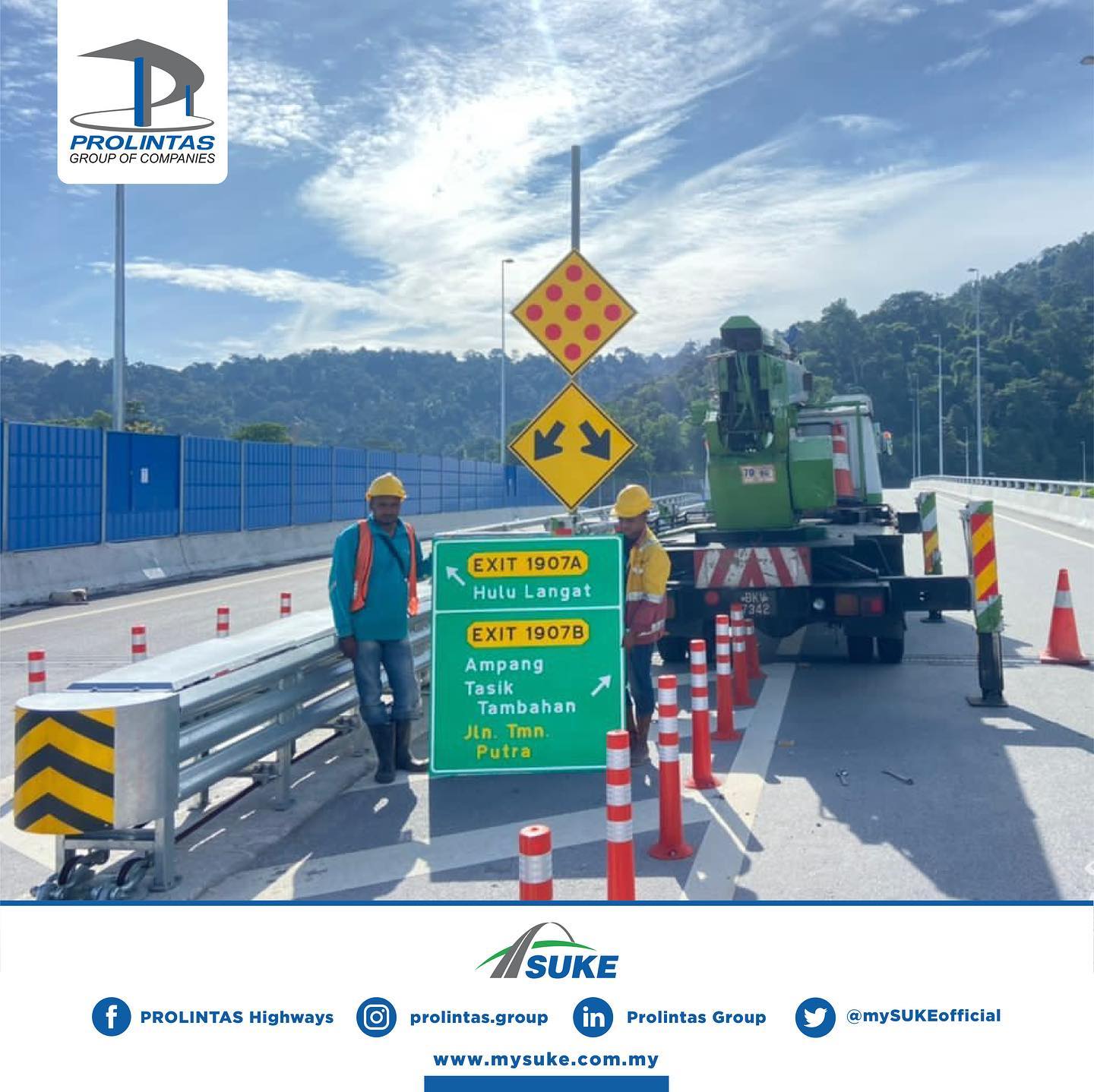 Highway company PROLINTAS has confirmed that the mini sign has been removed from SUKE Highway. Image credit: PROLINTAS Highways