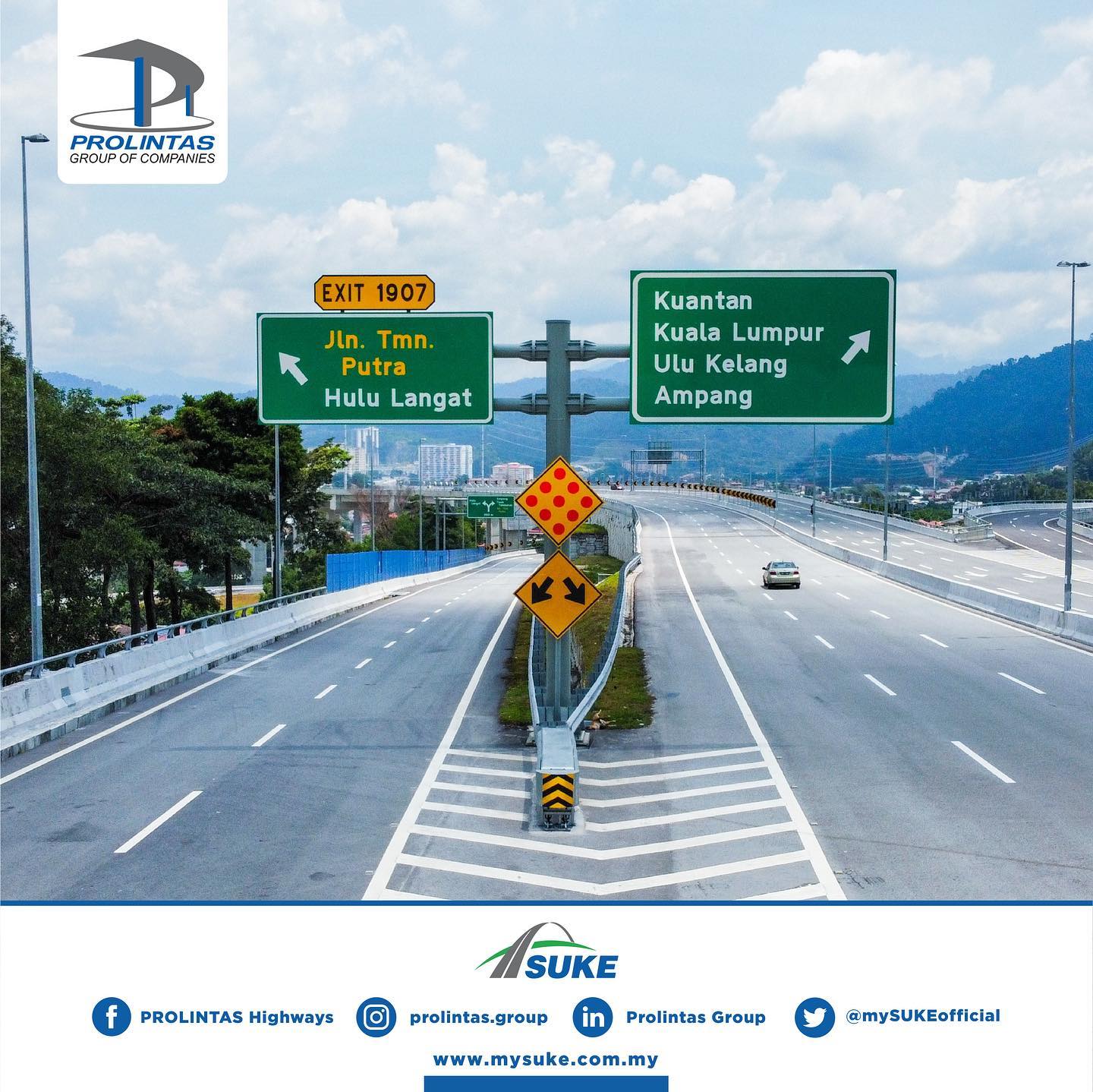 PROLINTAS adds that the mini sign was only meant to serve as a supplementary signage, as other larger overhead signs pointing in the same direction have been installed. Image credit: PROLINTAS Highways