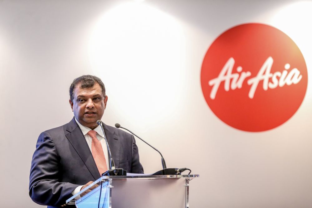 AirAsiaX CEO Tan Sri Tony Fernandes has resigned from his position as the group's CEO. Image credit: Malay Mail
