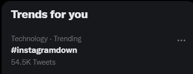 The hashtag #instagramdown is now trending on Twitter after social media users report having their accounts suspended. Image credit: Twitter